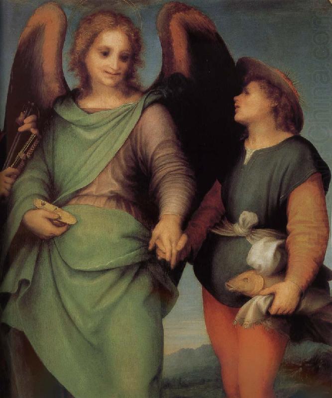 Angel and christ in detail, Andrea del Sarto